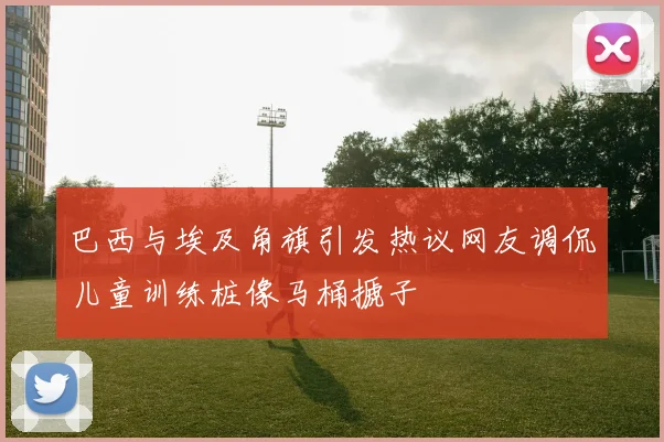 巴西与埃及角旗引发热议网友调侃儿童训练桩像马桶搋子